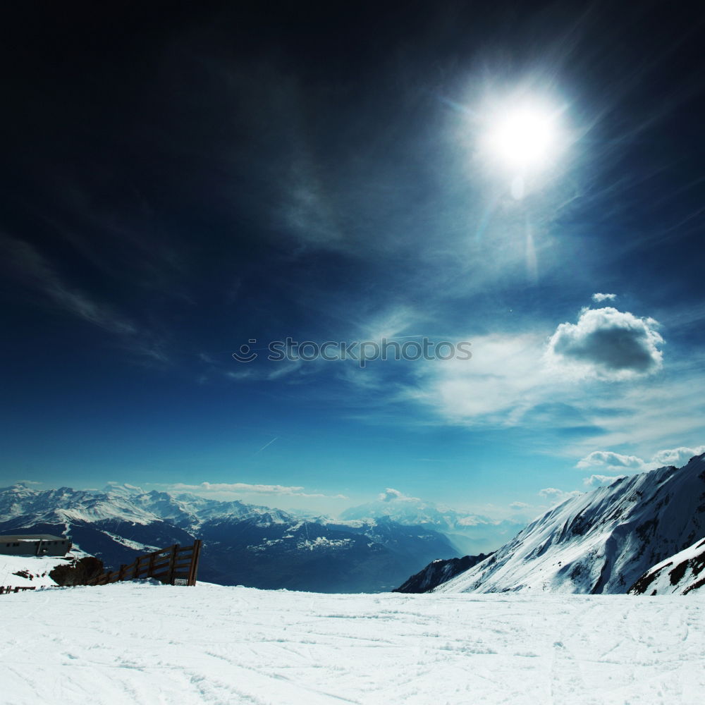 Similar – Image, Stock Photo Bright sun in winter mountains