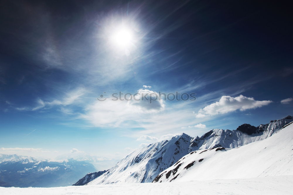 Similar – Image, Stock Photo Bright sun in winter mountains