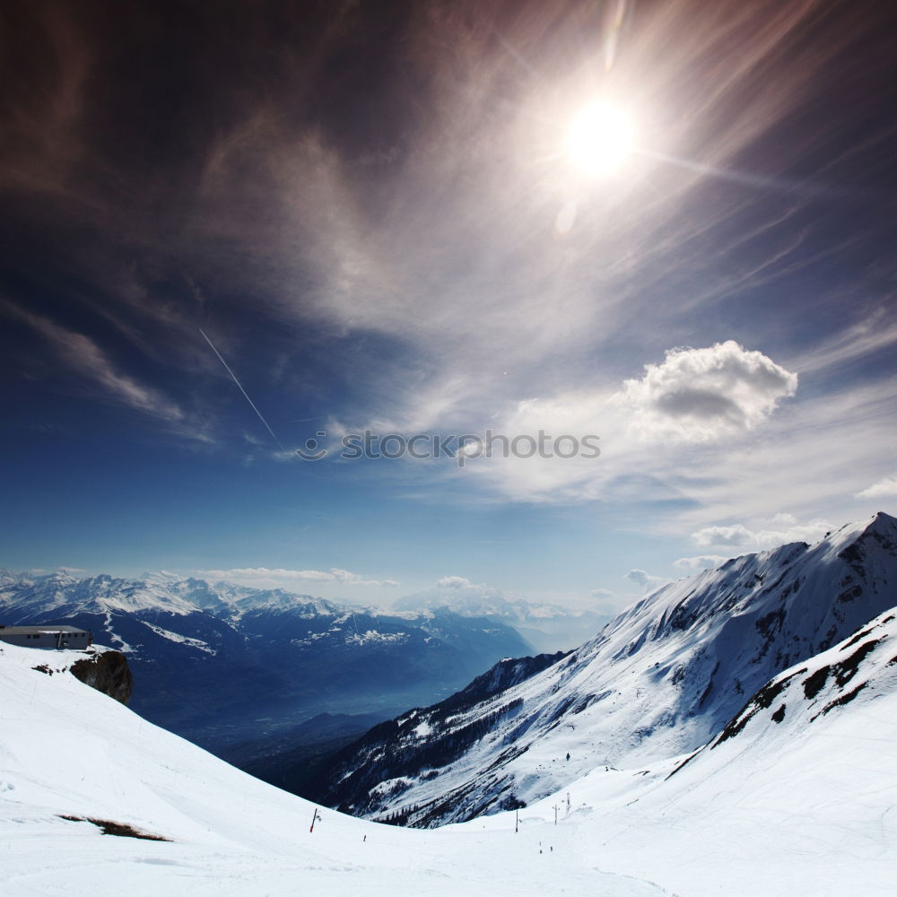 Similar – Panoramic view of the Alps