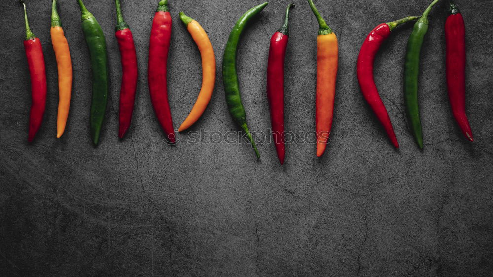 Image, Stock Photo Fresh red and spicy chilli peppers