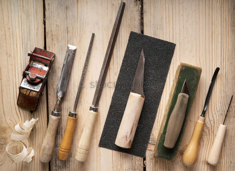 Similar – Old tool on a workbench