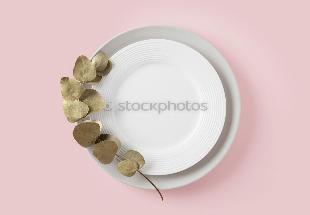 Similar – Image, Stock Photo set of spring dishware on white background.