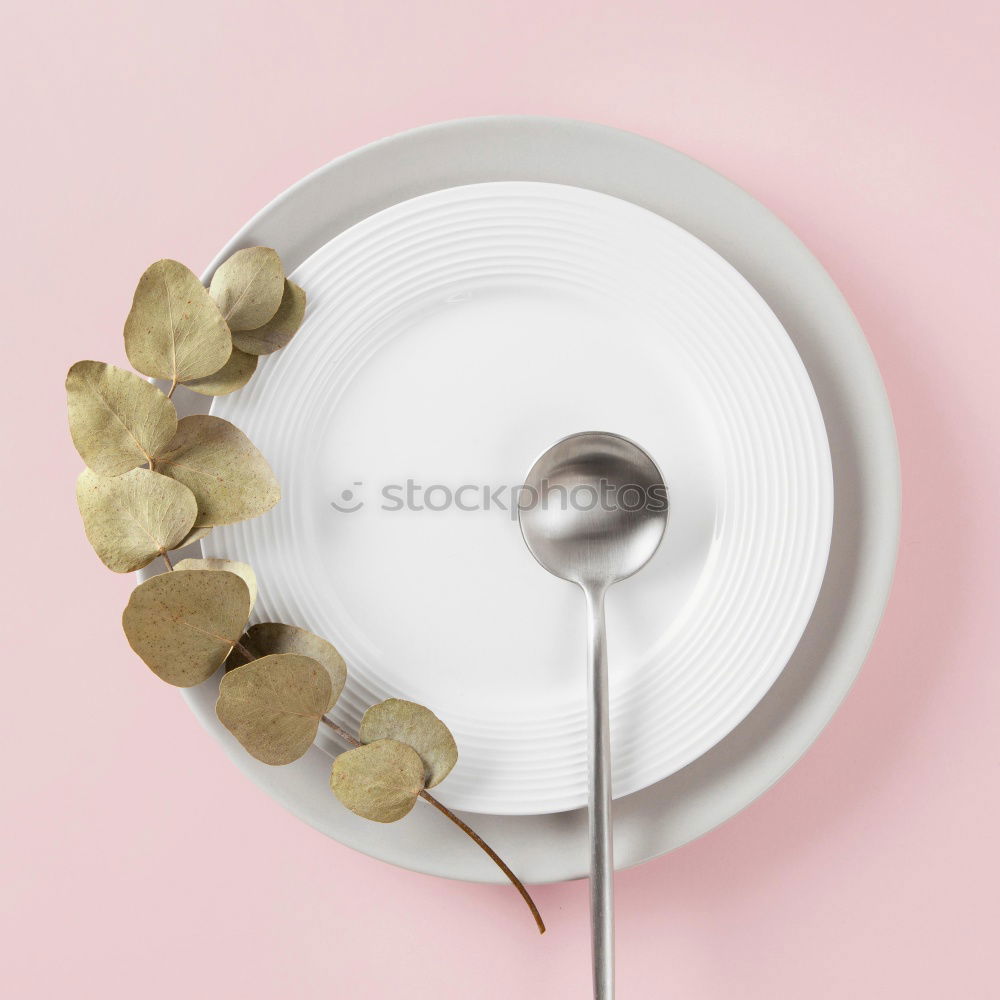 Similar – Image, Stock Photo set of spring dishware on white background.