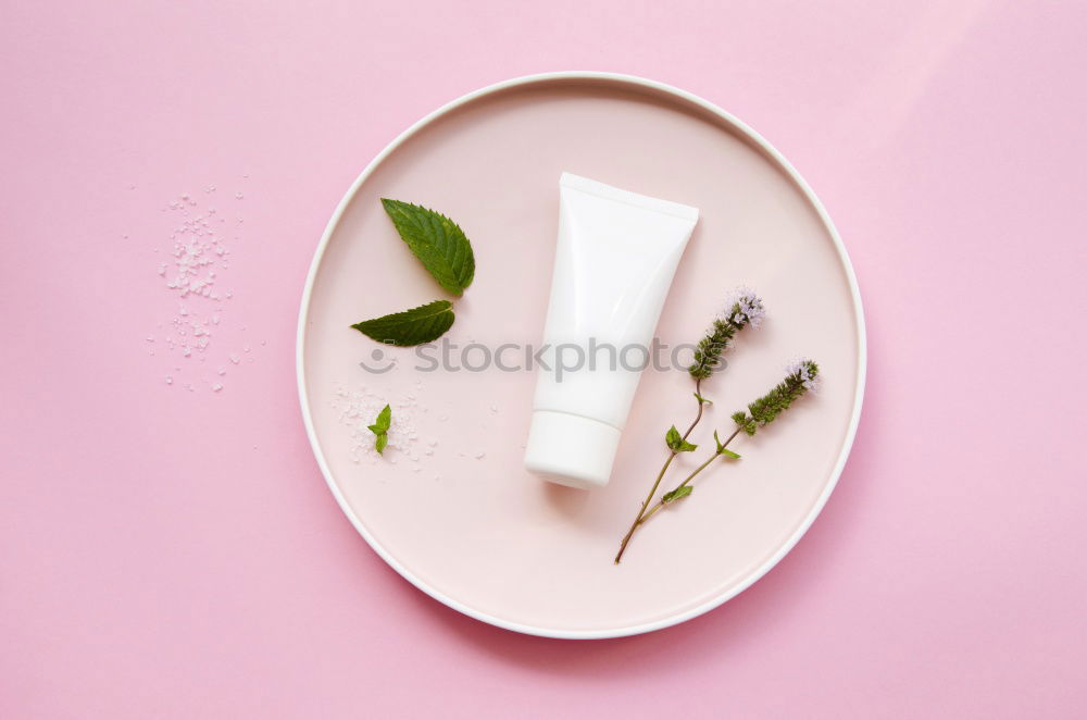 Similar – Image, Stock Photo Flat lay of beauty skincare products for mock up