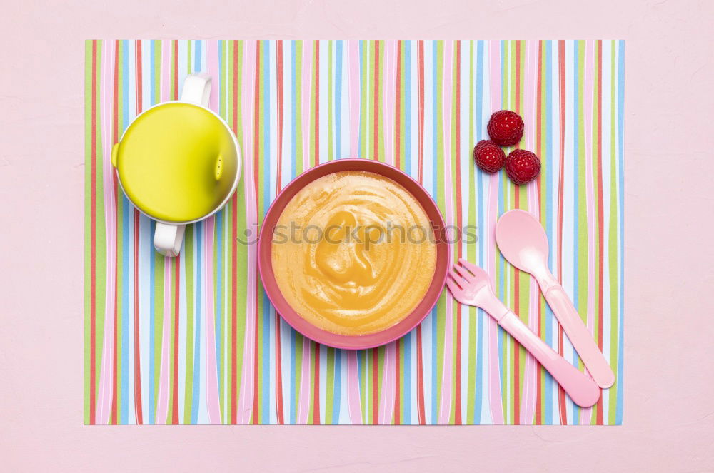 Similar – Image, Stock Photo set of spring dishware on white background.