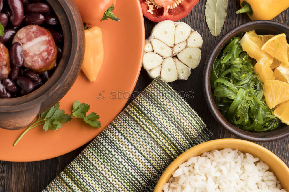 Similar – Image, Stock Photo Cooked quinoa in old pot and vegetarian ingredients