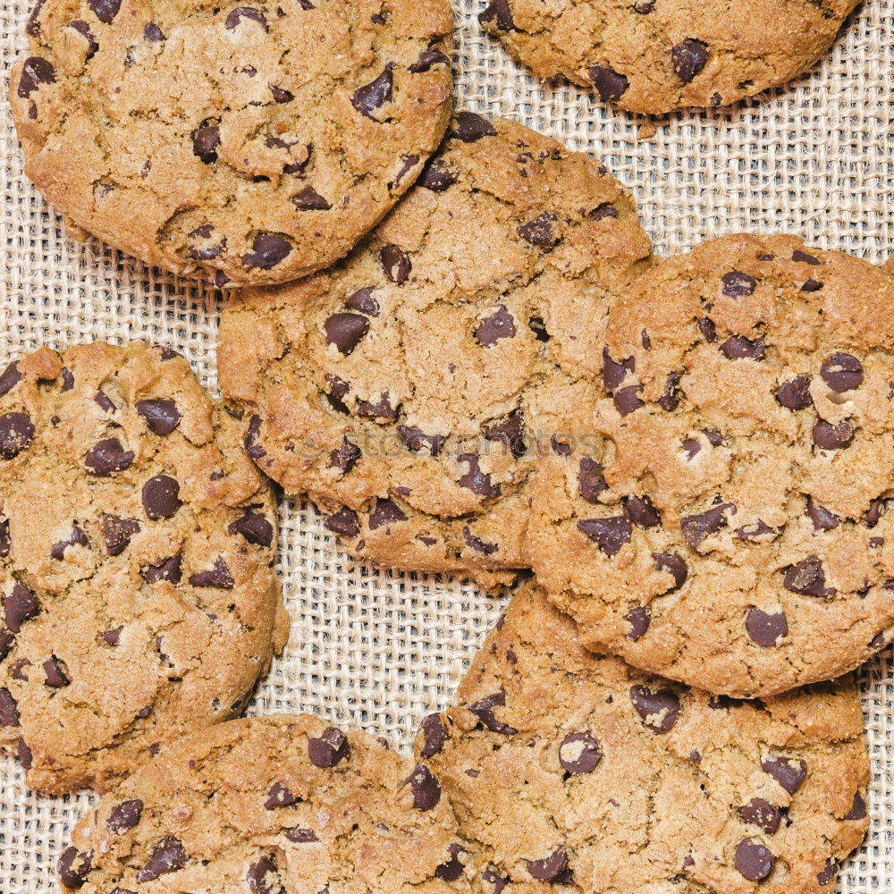 Similar – Image, Stock Photo Double Chocolate Chip Cookies