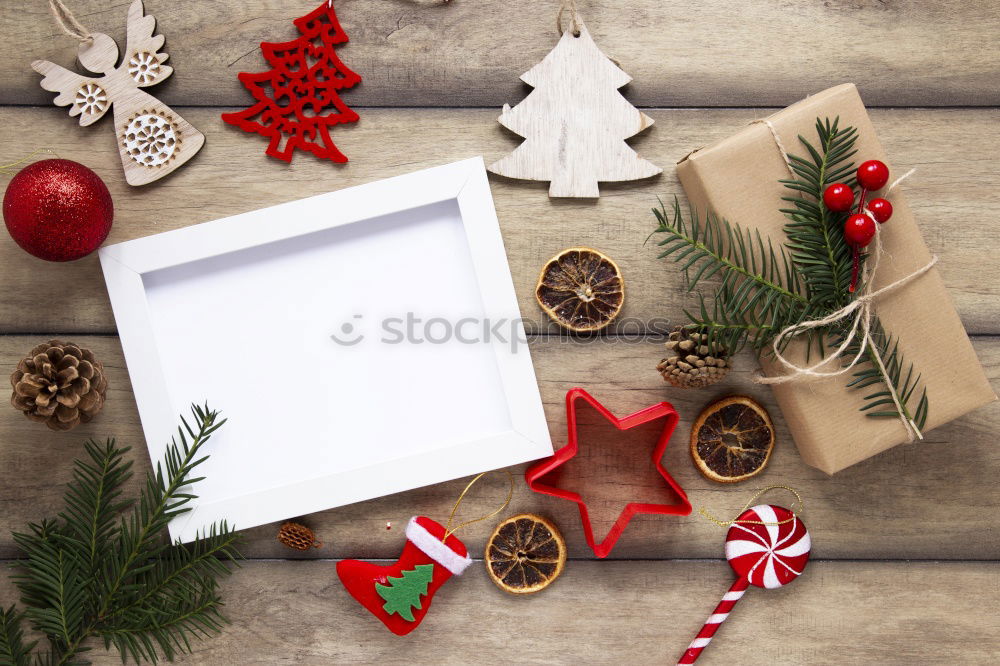 Similar – Image, Stock Photo Wrapped Christmas presents on wooden floor