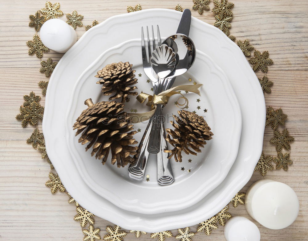 Similar – Natural ornaments for Christmas dinner