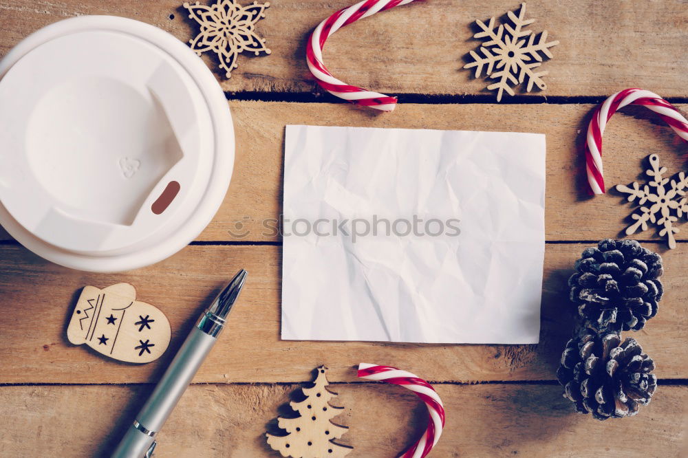 Similar – Image, Stock Photo Girl making Christmas tree decoration from paper