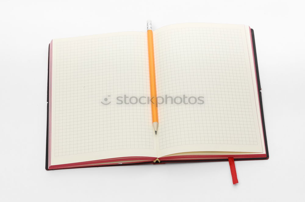 Similar – Image, Stock Photo empty open notebook in a cell and a female hand