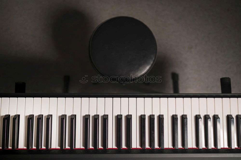 Image, Stock Photo old piano with a lot of white keys and black ones in the spaces in between