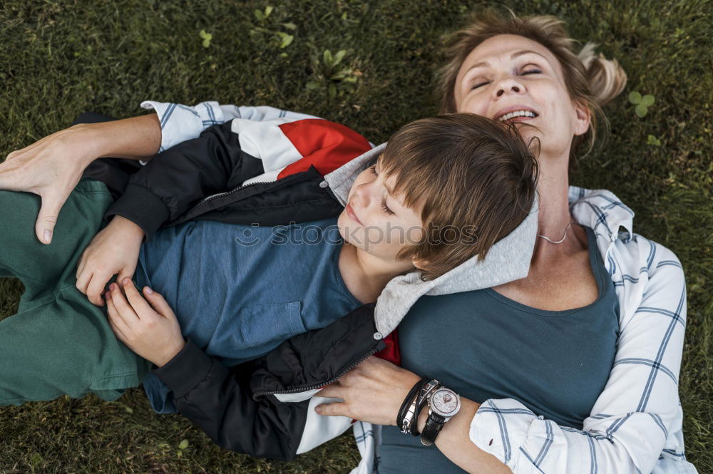 Similar – Image, Stock Photo A Sensitive Sibling Behind Leaves