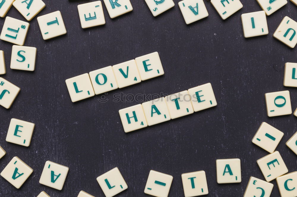 Similar – Image, Stock Photo love & hate Table