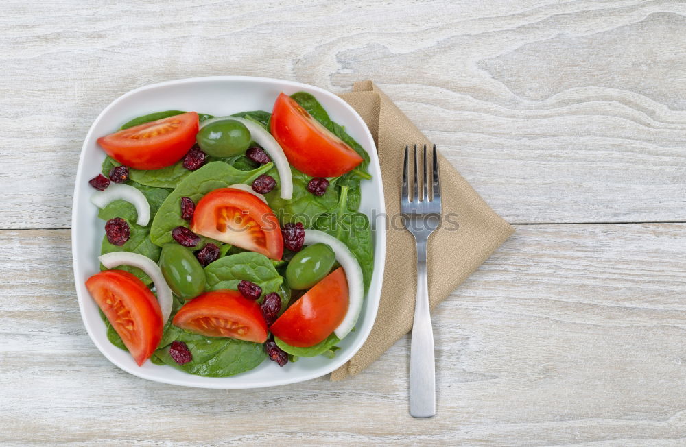 Similar – Vegan Buddha bowl with fresh raw vegetables and quinoa on wood