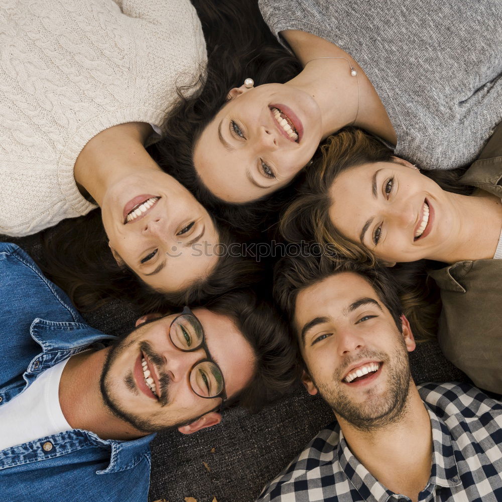 Similar – Group of young people together outdoors in urban park.