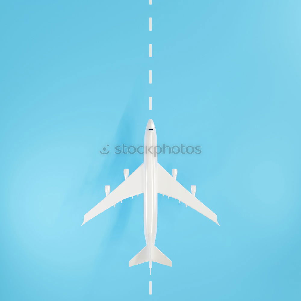 Similar – Image, Stock Photo jet airplane travel concept, minimal art, colorful background