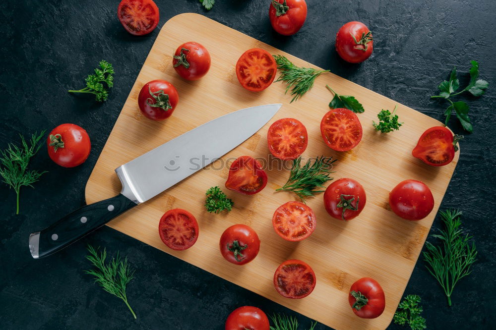 Similar – Sliced pumpkin on the kitchen table with cooking ingredients