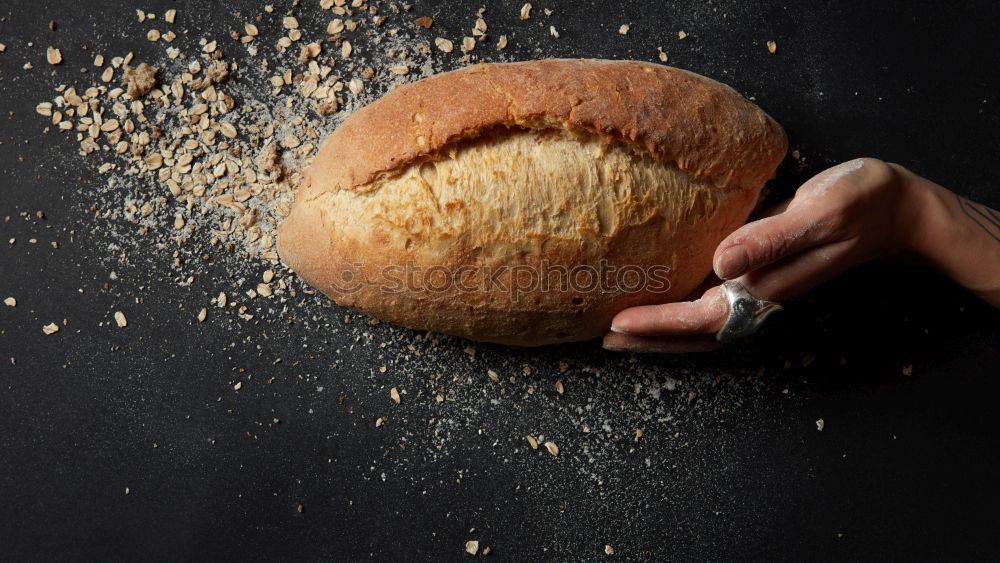 Similar – Image, Stock Photo rye-bread bread with sunflower seeds