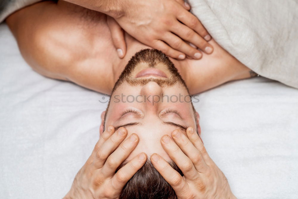 Image, Stock Photo Woman enjoying massage in Spa