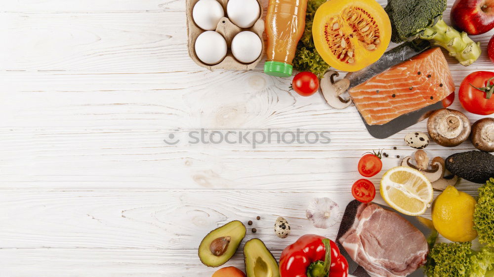 Similar – Image, Stock Photo Asian ingredients with diced tofu and meat