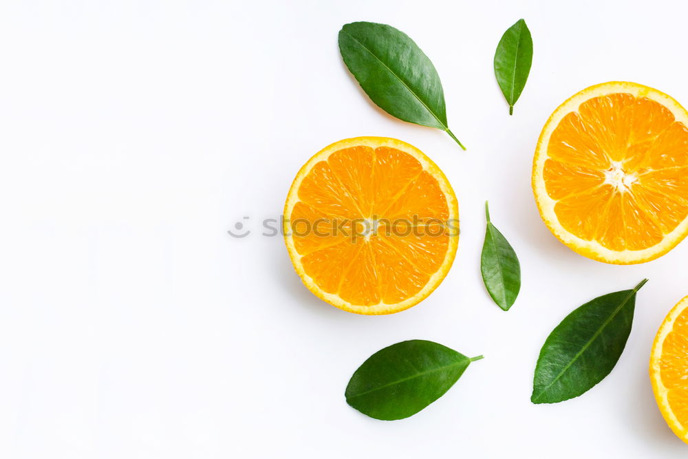 Similar – Image, Stock Photo Cut orange with green leaves