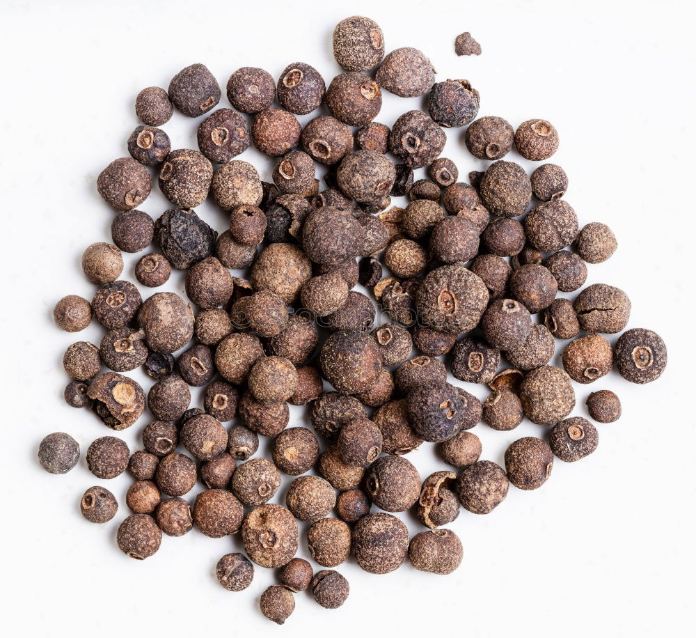 Image, Stock Photo Allspice grains on white with a spicy finish. Spice with style