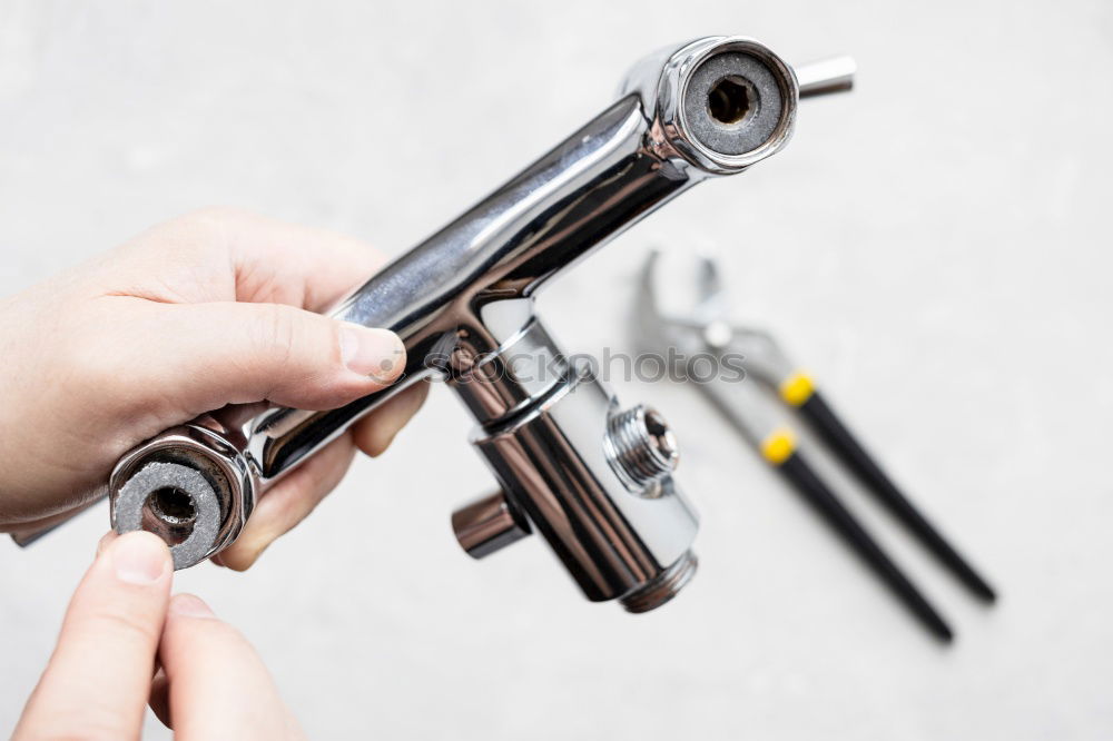 Similar – Image, Stock Photo Young photographer playing with accessories for professional camera like with rifle while lying on floor