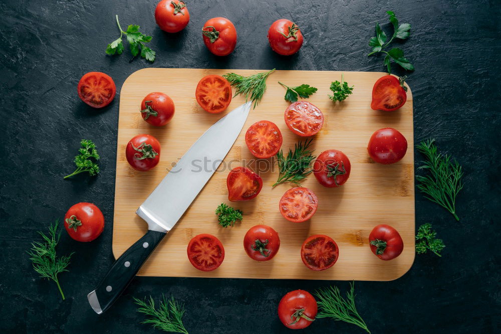 Similar – Sliced pumpkin on the kitchen table with cooking ingredients