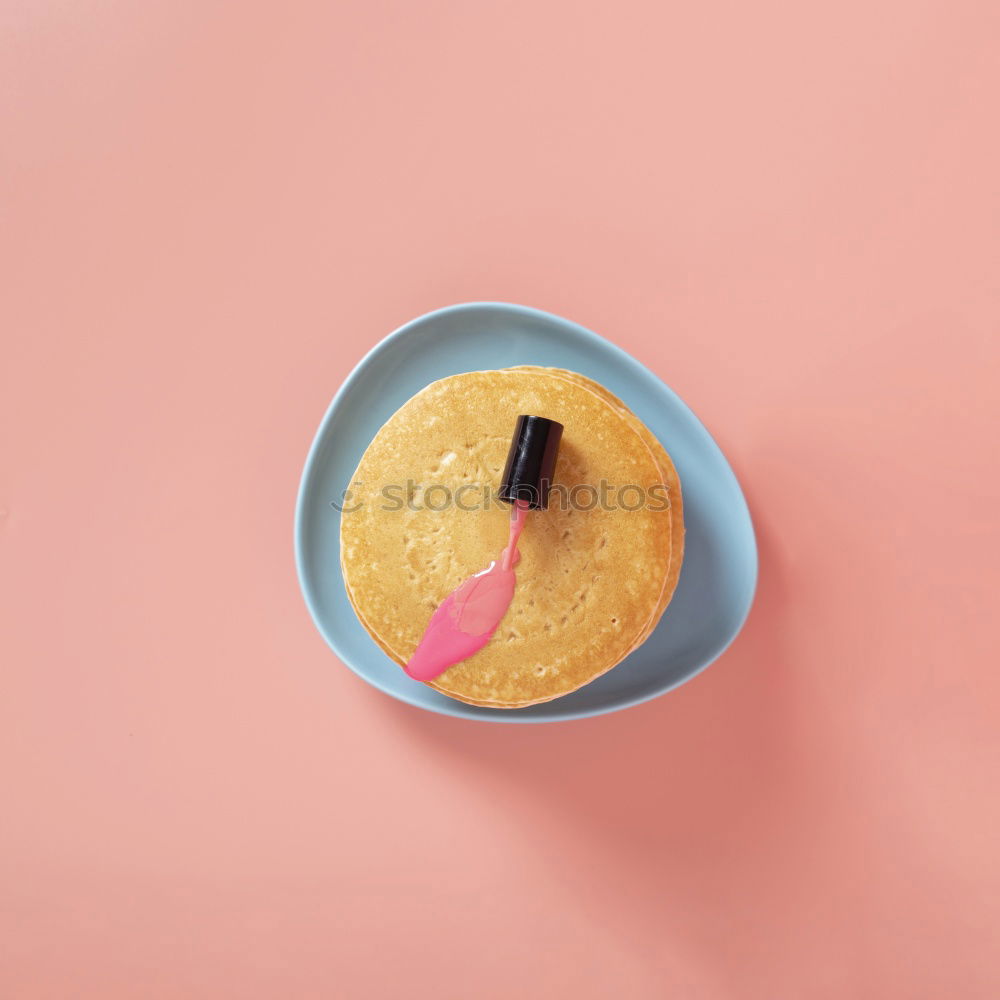 Similar – Image, Stock Photo Sweet pink doughnut and sweet pink drink with jelly candies