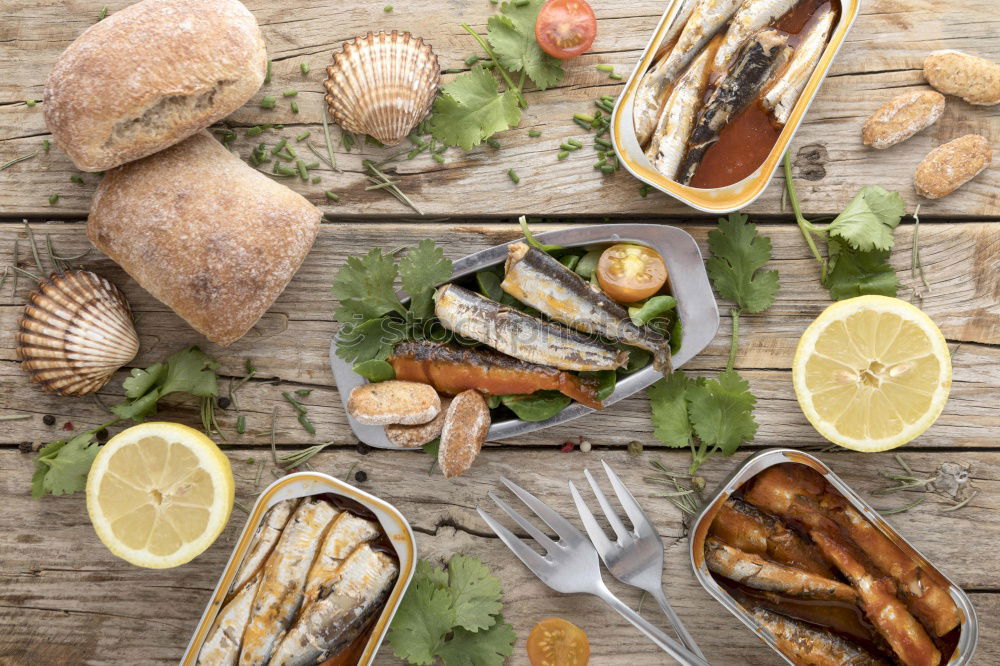Similar – Image, Stock Photo Roasted salmon and vegetables