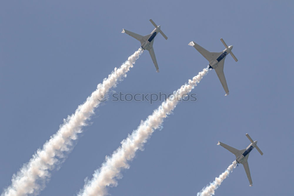 Flying acrobats in the sky