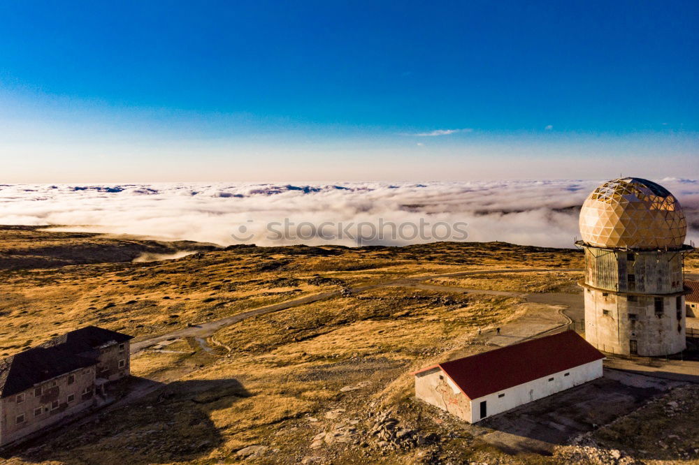 Image, Stock Photo Turret in front of Rocca Calascio Castle in Abruzzo, Italy.