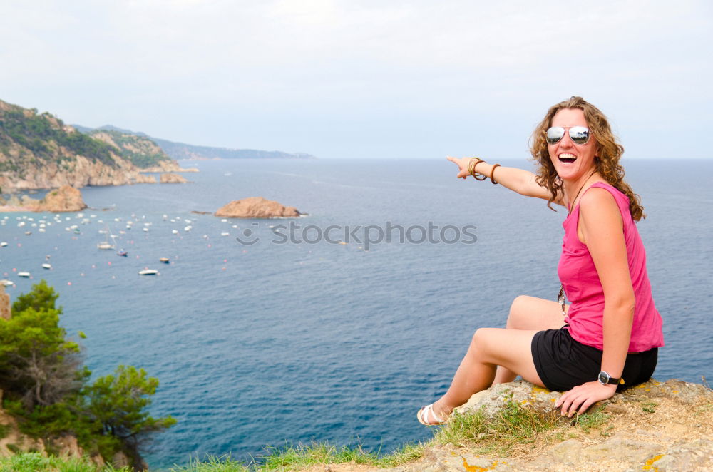 Similar – Image, Stock Photo Portrait of a young woman at Lake Garda