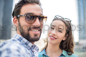 Similar – Image, Stock Photo Young couple having fun on the street