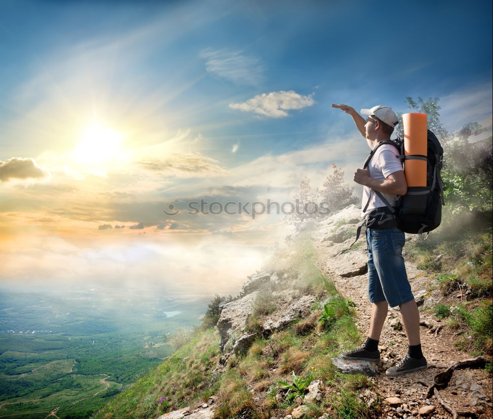 Similar – happy lovers on Holiday in the alps mountains