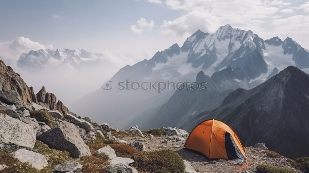 Similar – Image, Stock Photo tent below the mountain