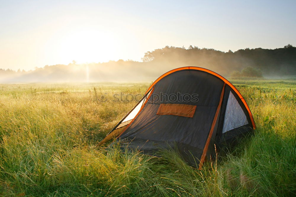 Similar – Image, Stock Photo Tent in the forest on sunlight.