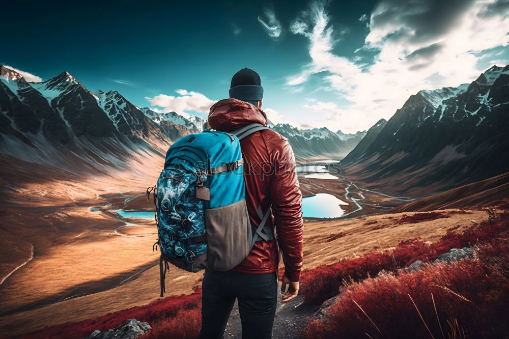 Similar – Woman in hat in nature