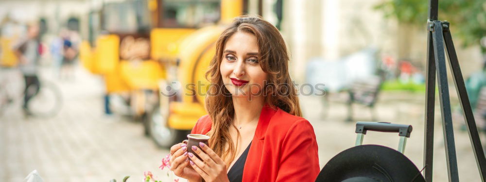 Similar – Image, Stock Photo Young North African woman with black curly hairstyle outdoors.