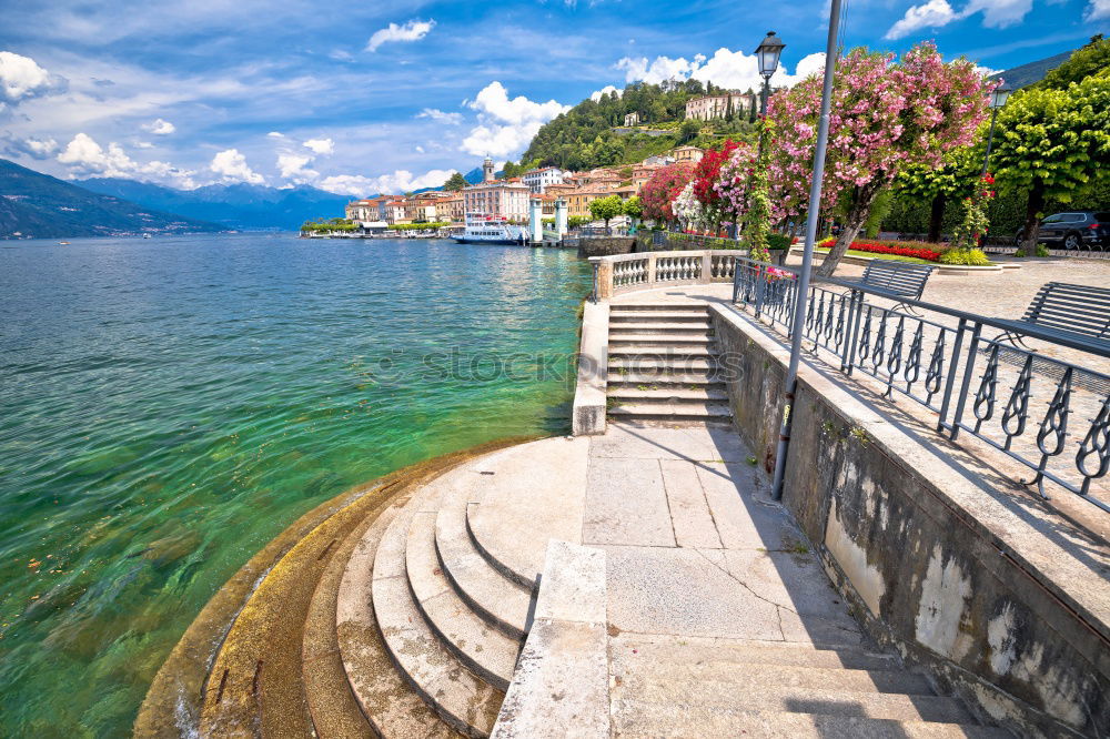 Image, Stock Photo Summer on Lake Maggiore with a man who takes pictures