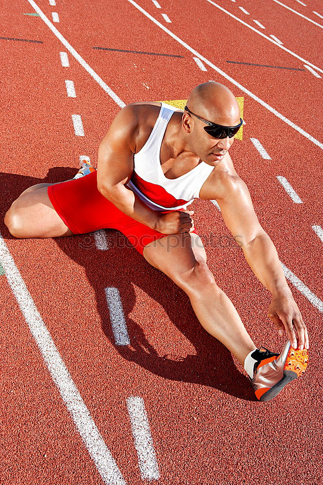 Similar – Image, Stock Photo Sportsman on crouch start