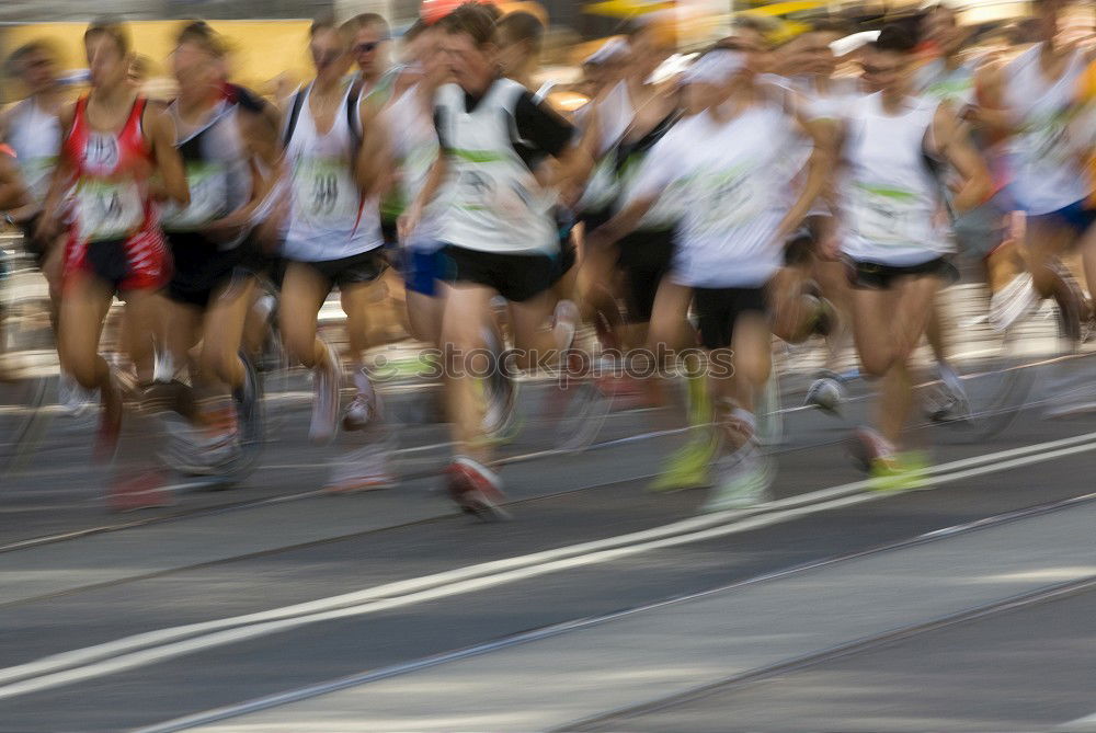 Similar – Freiburgmarathon from the point of view of an earthworm