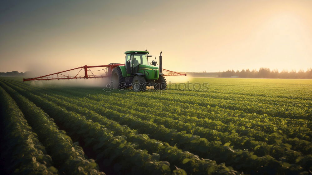 Similar – Loading harvest sacks on the tractor