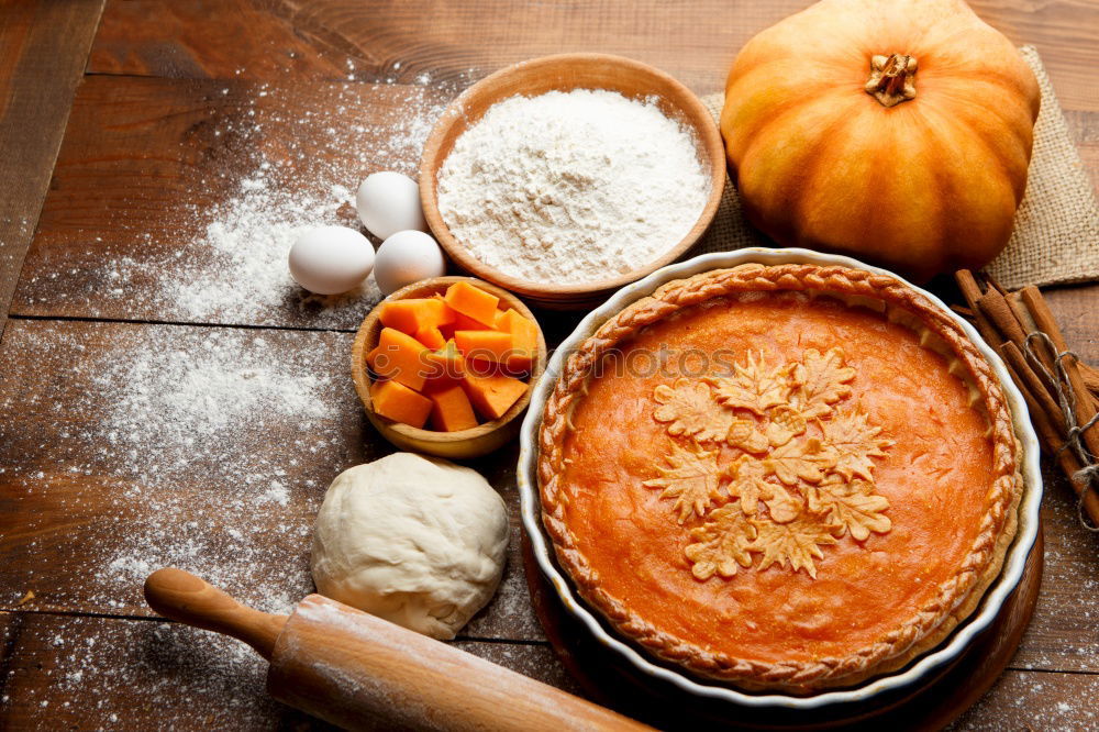 Similar – Image, Stock Photo Pie with carrots and pumpkin