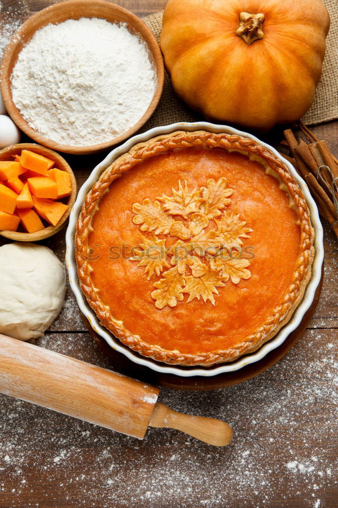 Similar – Image, Stock Photo Pie with carrots and pumpkin