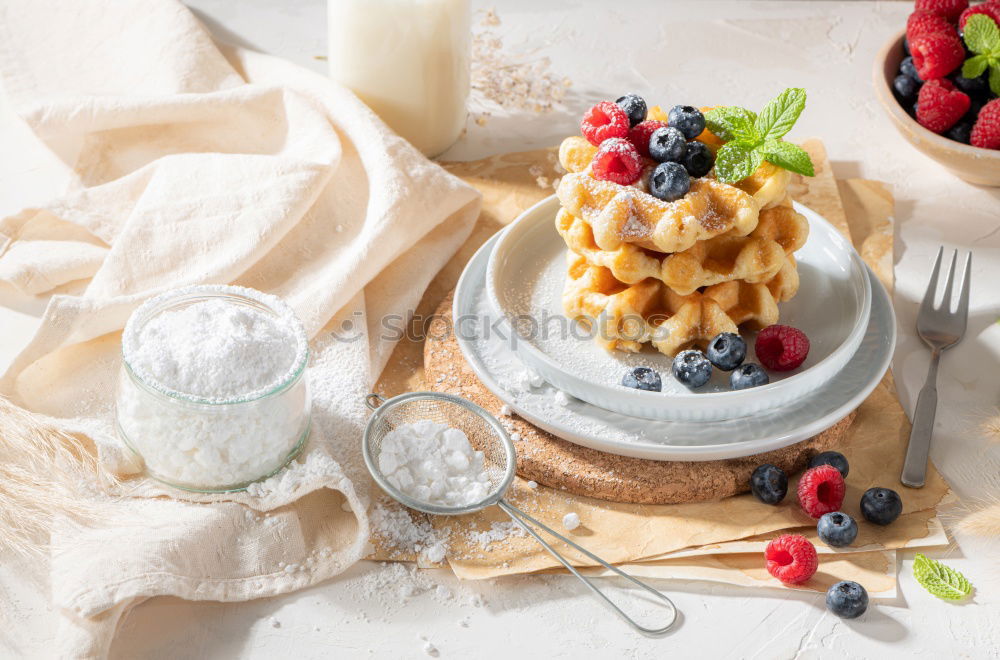 Tasty crape cake with fresh fruit