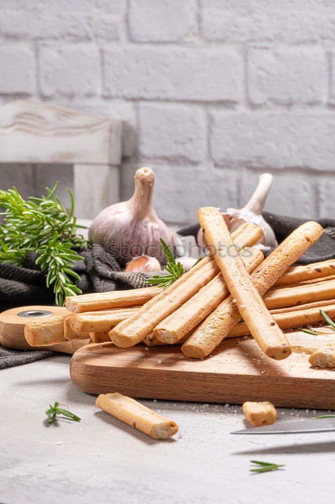 Similar – Image, Stock Photo Raw italian pasta, basil and vegetables