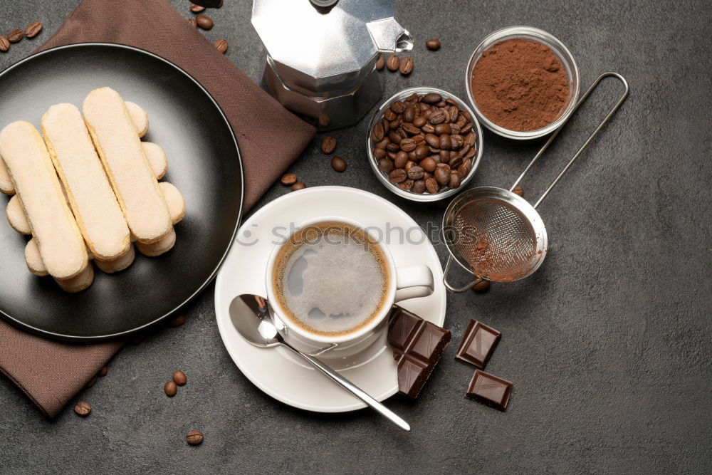 Similar – Image, Stock Photo Tasty french macarons on a wooden table