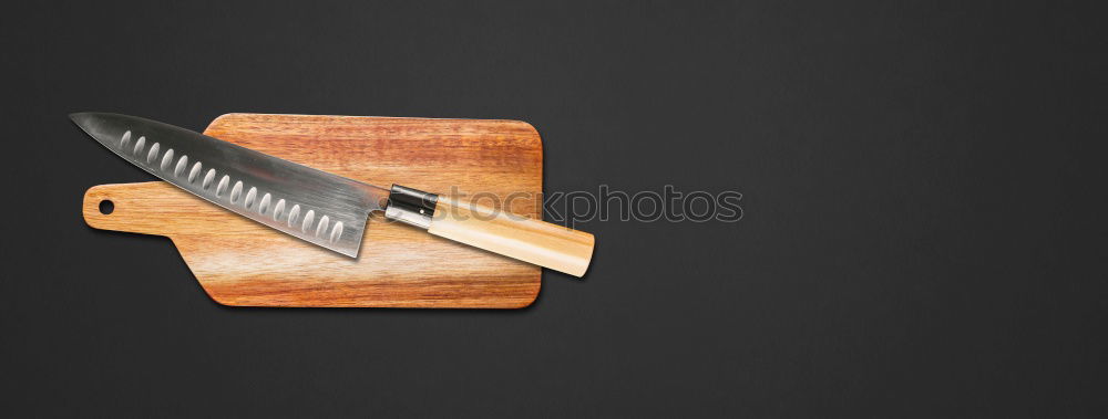 Similar – wooden cutting board and old knife